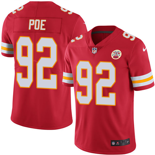 Youth Limited Dontari Poe Nike Jersey Red - #92 Rush NFL Kansas City Chiefs